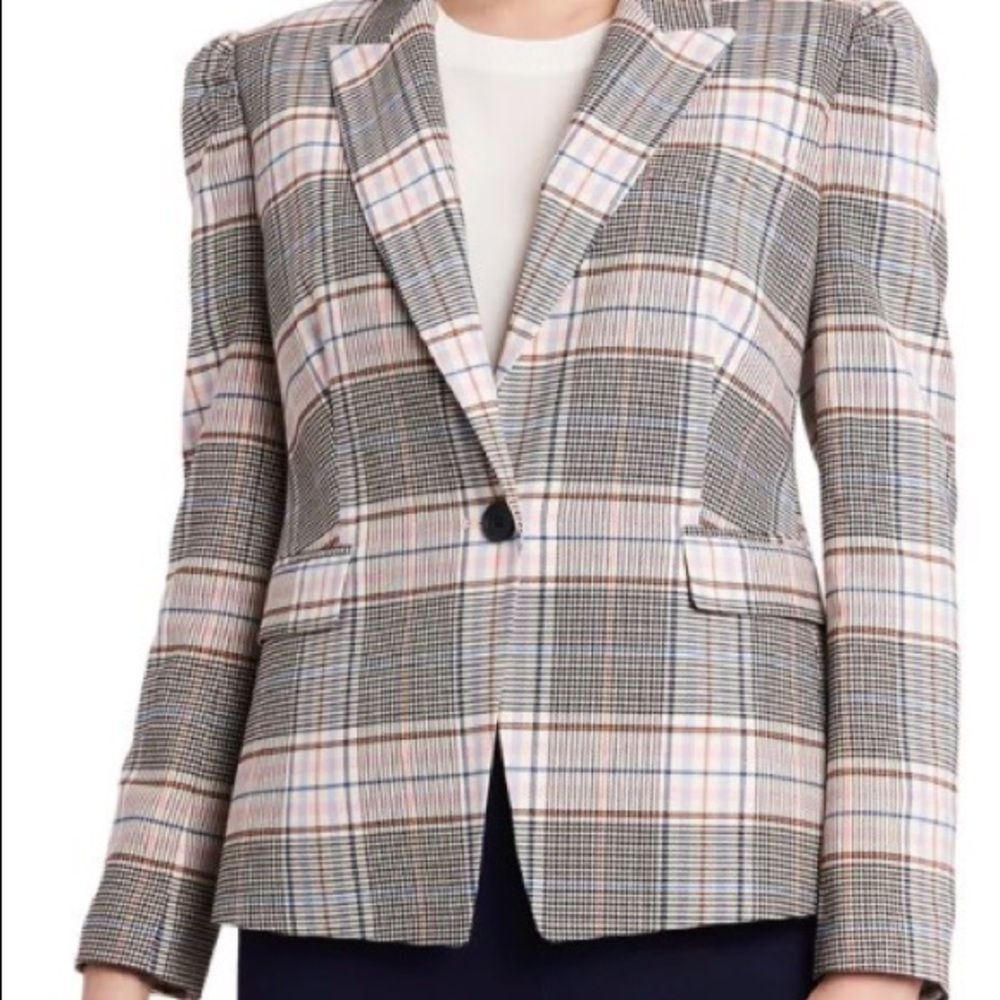 Riley & Rae Fitz Plaid Blazer Jacket, Size 0, NWT!
